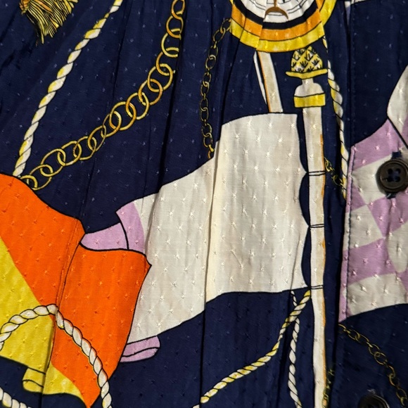 Anthropologie Maeve nautical Mini Shirtdress xsmall - Picture 9 of 14